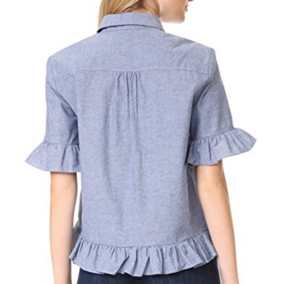 Likely Blue Ruffle Shirt - Picture 2 of 4